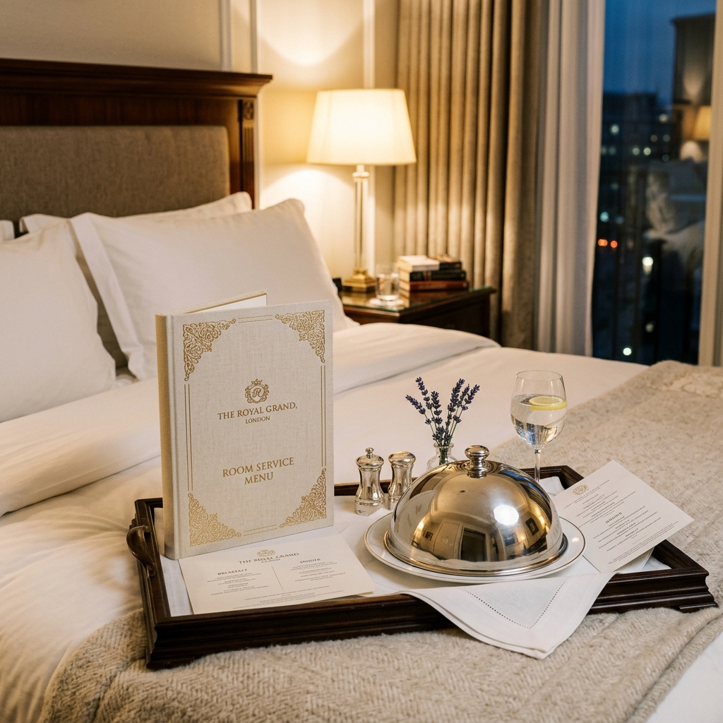 5 yıldızlı otel oda servisi menü tasarımı